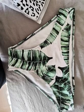 Swimwear Women Swimsuits Bikinis-Set Bathing-Suit Biquini Beach-Wear Leaf-Print Riseado