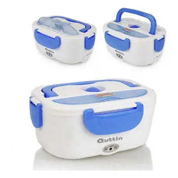 

Electric Lunch Box Quttin 1,05 L White Blue