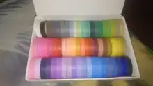 Conjunto de cintas Washi básicas, listones de colores sólidos arcoiris, autoadhesivos, para decoración y recortes, articulo de papelería para diario, 60 unidades por paquete