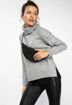 

DeFacto New Fahsion Turn-down Collar Woman Solid Knitted Pullover Casual Long Sleeve Women Knitted Pullovers Autumn -G2316AZ18WN