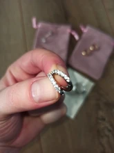 ANENJERY 925 de plata esterlina Simple circón de una sola fila pendientes para las mujeres brincos oorbellen pendientes de botón pendientes S-E14