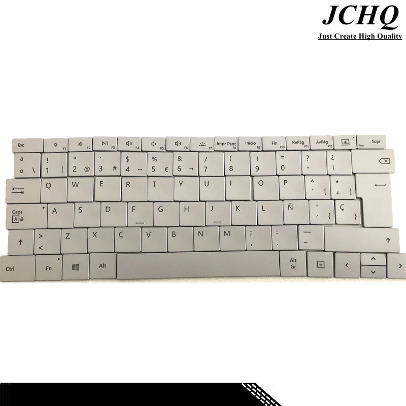 JCHQ Original Keycap Fo rMicrosoft  Surface Book 2 1834 1835 Key Caps Spain Layout ES Silver image_1