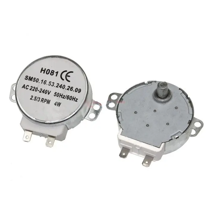 Двигатель тарелки СВЧ 4W 220/240V 5RPM H=12мм, пластиковый шток