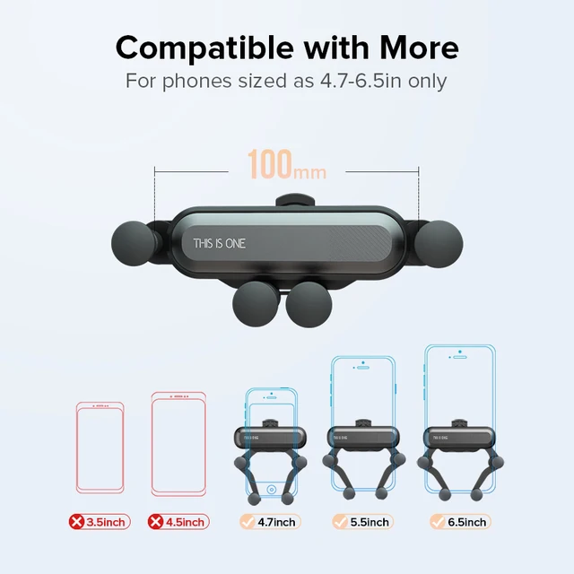 INIU Gravity Car Phone Holder Telefon Mount Mobile Cell Stand Smartphone GPS Support For iPhone 12 Pro Max Huawei Xiaomi Samsung 6