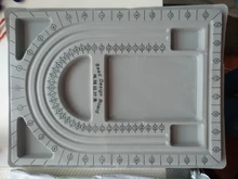 Placa de cuentas flocadas para fabricación de joyas, accesorios de pulsera, abalorios, herramientas de medición, diseño de joyería, bricolaje, 1 Uds.