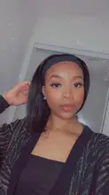 FORCUTEU-peluca con diadema para mujeres negras, pelo sintético recto Bob, diadema corta con bufanda sin pegamento