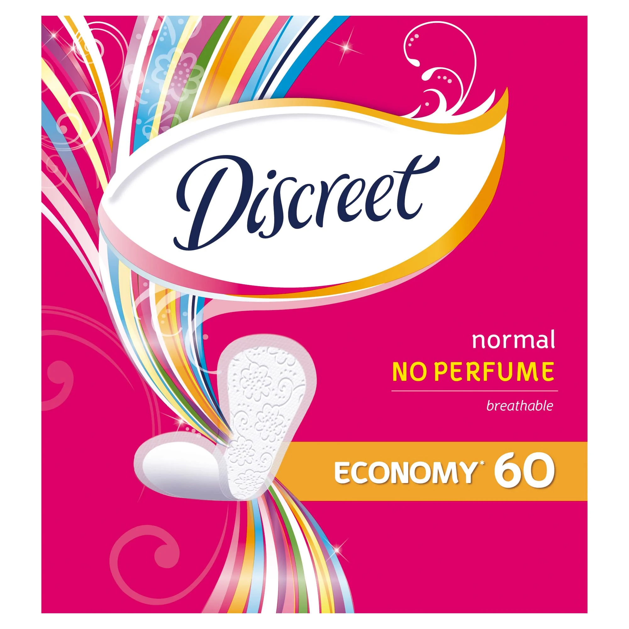 Женские ежедневные прокладки DISCREET Normal Multiform, 60 шт