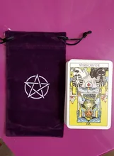 Bolsa de almacenamiento de Tarot, pentagrama de terciopelo, juego de mesa, bordado de tarjetas, bolsa con cordones, suministros de brujería para caja de Tarot, 1 Uds.