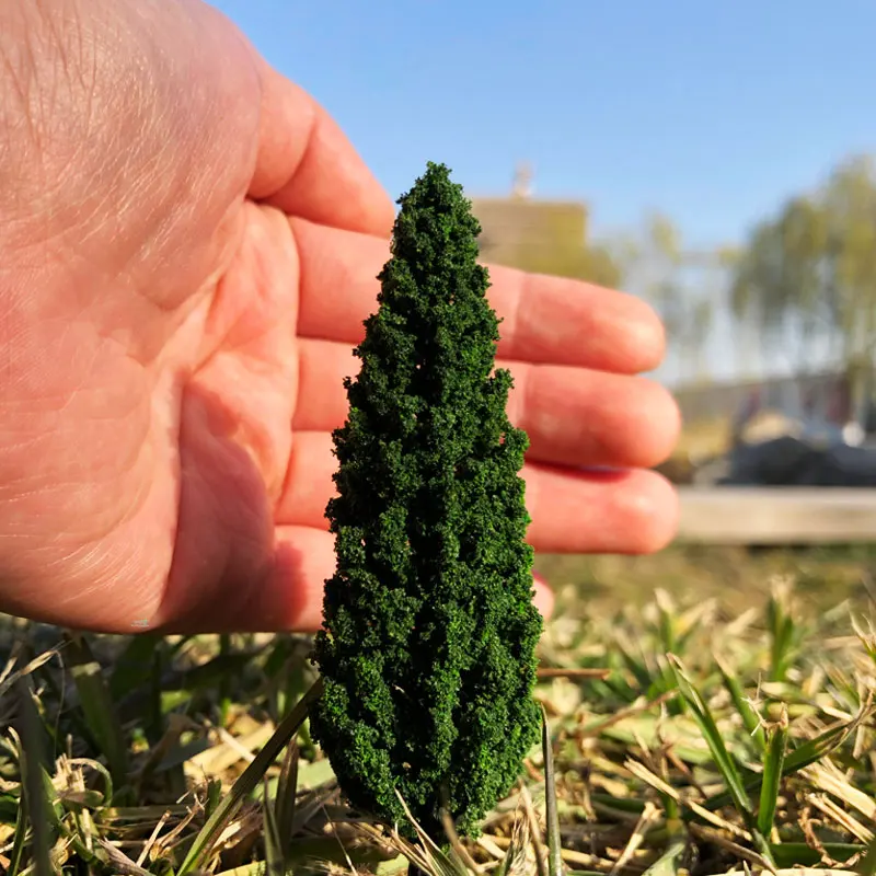 3 PCS PACK Realistic Model Pine Trees landscape model train railway layout scenery dioramas DIY gaming 4