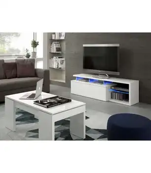 

Blue-Tech television cabinet with 1 door and white Leds