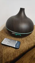 Aromatherapy-Diffuser Essential-Oil Ultrasonic-Air-Humidifier Wood-Grain Electric Remote