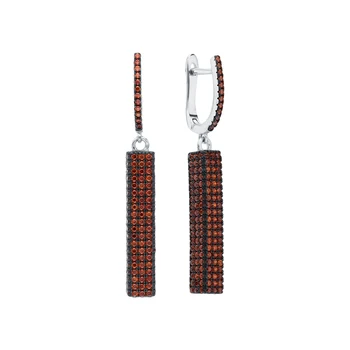 

Silver earrings with cubic zirconia sunlight sample 925