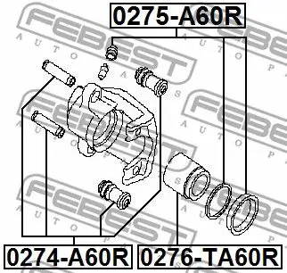 Ремкомплект суппорта тормозного заднего NISSAN ARMADA TA60 2003.|Тормозной цилиндр| |