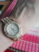 Reloj de moda con diamantes de oro para mujer, pulsera informal de marca de lujo, relojes femeninos