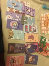 Koean-tarjetas decorativas para chica, decoración de Metope, postal de pinturas de dibujos animados, Notebook, utilería de fondo para fotografía, pegatina de pared