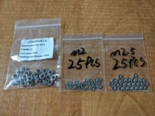 25/50/100 Uds hexagonal tuercas hexagonales métricas DIN934 M1.4 M1.6 M2 M2.5 M3 M4 M5 M6 tuerca tornillos pernos de acero inoxidable de alta calidad