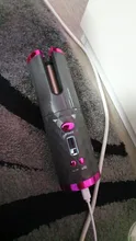 Rizador de pelo inalámbrico y giratorio automático, recargable por USB rizador de pelo, pantalla LED, herramienta de estilismo ajustable con temperatura