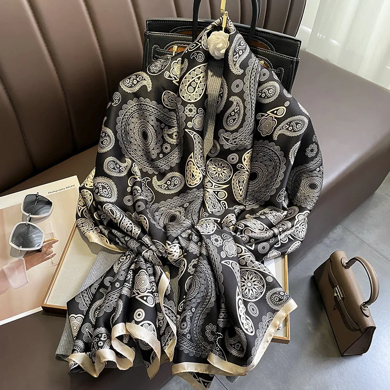 Luxury brand ladies spring and summer long scarf silk scarf shawl digital painted shawl van Gogh oil painting pashmina lady fashion scarf bandana women winter wild long imitation cashmere female scarf hijab stoles pashmina scarves shawls foulard ladies