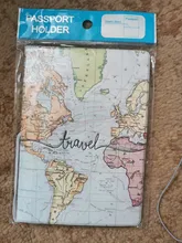 Funda de pasaporte con mapa del mundo creativo para hombre y mujer, Cartera de cuero Pu con letras, soporte de dirección de identificación, accesorios portátiles de viaje