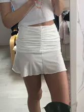 Minifalda de los 90 para mujer, ropa de playa a la moda Y2K, accesorio blanco, faldas plisadas Harajuku, de cintura alta, para verano