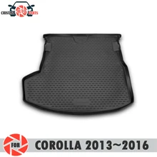 Багажник коврик для Toyota Corolla 2013~ багажник пол коврики Нескользящие полиуретановые грязезащитные багажник стайлинга автомобилей