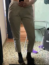 White Harem Pants Trousers Elastic-Waist Loose Cotton Linen Plus-Size Summer Casual Women