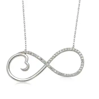 

925 sterling Silver Infinity Heart Woman Necklace