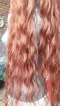 Peluca natural de cabello sintético para mujeres negras, pelo largo de onda de agua de 42 pulgadas, fibra de alta temperatura, Rubio, degradado, marrón
