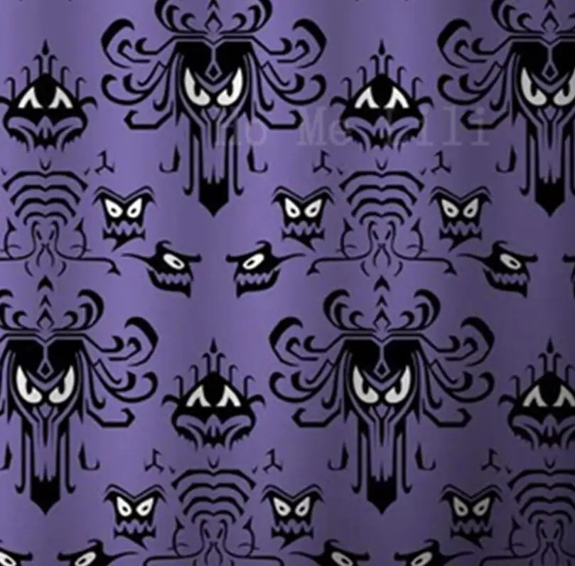 Gdcover Happy Halloween Haunted Mansion Waterproof Shower Curtain - 66x72 Inches, Spooky Bathroom Decor
