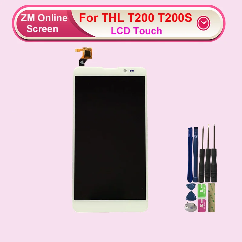 ЖК дисплей RYKKZ 6 0 дюймов для THL T200 T200C T200S кодирующий преобразователь сенсорного