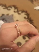 Conjunto de anillos de boda de lujo para mujer, joyería rellena de Color plateado, de compromiso, de piedra CZ, Color blanco