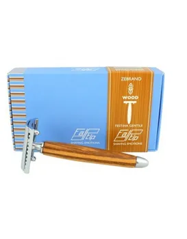 

Fatip Zebrano Wood "Gentile" Double Edge Safety Razor Closed Comb