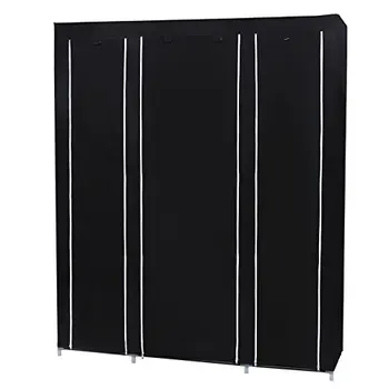 

Storage for bedroom furniture with cloth wardrobe non-woven 175x150x45 cm, black LSF03H