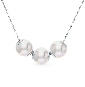 

Silver necklace with pearls sunlight sample 925
