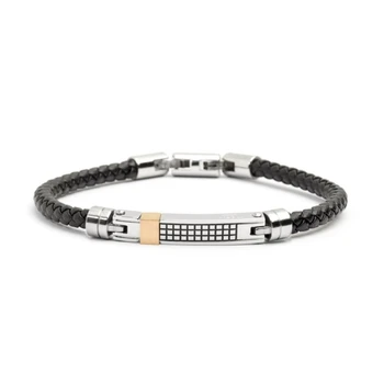 

Marlù Jewelry: Bracelet Leather and Steel 4BR1812R