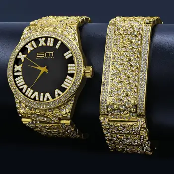 

FLAMBOYANT BLING METAL WATCH AND BRACELET| 530293