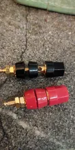 1 par (negro + rojo) de terminales Rojo Negro amplificador de conector Terminal de encuadernación conector tipo Banana para altavoz Jack adaptador de enchufe