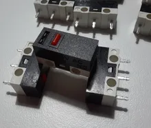 Interruptor momentáneo de botón de Interruptor de Límite Micro, interruptor de ratón de CA de 1A 125V, 3 pines, palanca con rodillo de bisagra, brazo SPDT 12*6*6mm