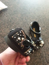 Zapatos de cuero con lazo de diamantes de imitación para niñas, zapatillas de baile de fiesta, zapatos planos de rendimiento para bebés y estudiantes, D785