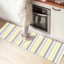 Else скандинавский серый желтый полосы линии 3d принт Нескользящая микрофибра кухня счетчик современные декоративные моющиеся области коврик