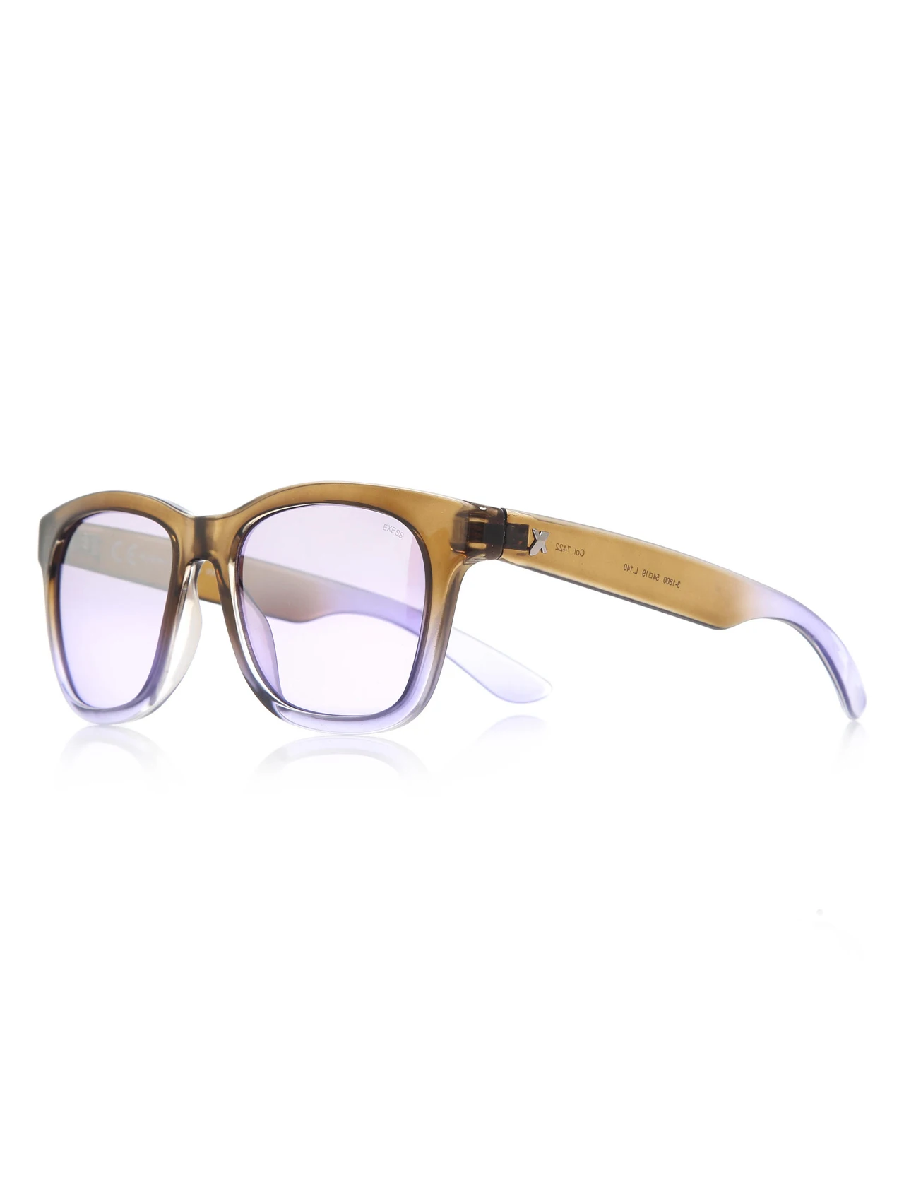 

Unisex sunglasses e 1800 7422 bone color organic rectangle rectangular 54-19-140 exess