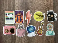 Pegatinas de vinilo VSCO para chica, artículos esenciales para agua, pegatinas de botellas adecuadas para equipaje, portátil, pegatinas a la moda, 10/50/100 Uds.