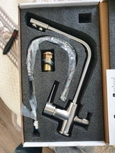 Quyanre-grifos de filtro de agua cromado, grifos de cocina, mezclador, filtro de agua potable, de 3 vías grifo de cocina, grifo de fregadero, de agua grifo mezclador H/C