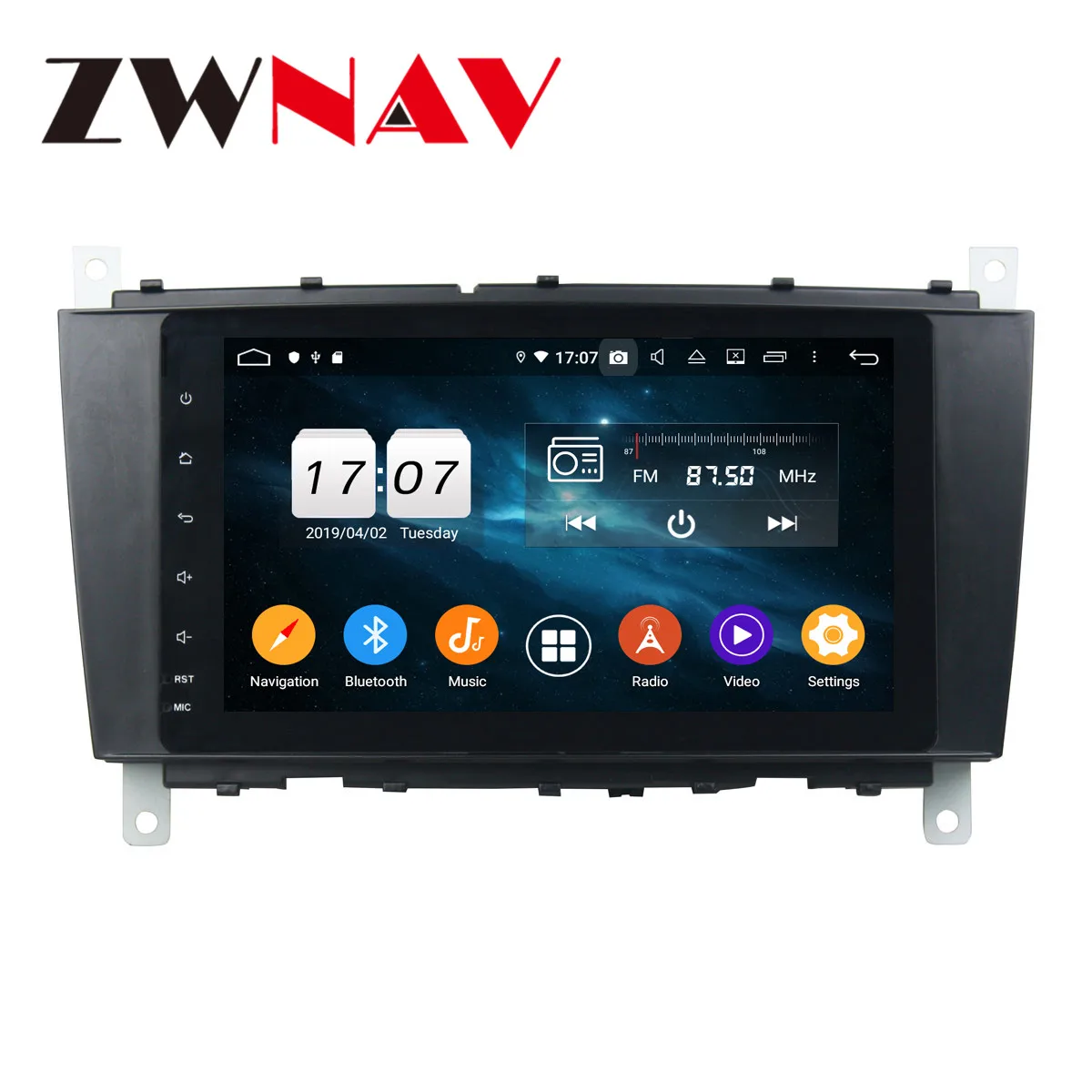 Android 9 4+ 64G DSP ips Автомобильный плеер gps навигация для BENZ C-Class 2004-2007 головное устройство мультимедийный Кассетный плеер рекордер