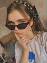 Gafas de sol con forma de ojo de gato para mujer, anteojos de sol femeninos, de diseño de marca, con espejo negro, triangulares, con protección UV400