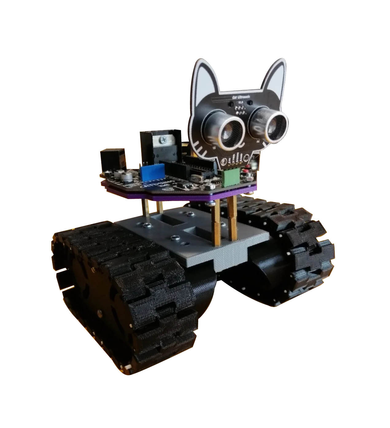 [Новинка 2021] Catduino Роботизированный Танк Arduino mBlock препятствия ультразвуковой