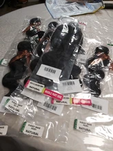 Extensiones de cabello humano con ondas corporales, cierre de encaje, cabello brasileño Remy, ondulado, 3/4 mechones con cierre, extensión de 30 pulgadas