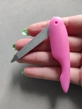 Lima de uñas de 7,4 cm de longitud, herramienta metálica de acero inoxidable Para cutículas, Limas Para Manicura