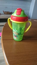 Bonita taza de alimentación de bebé de 400ML con pajita, botella de alimentación portátil sin BPA, a prueba de fugas con asa, para entrenar a niños, Sippy Copos