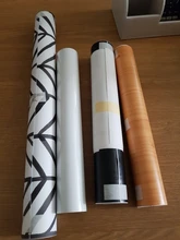 Wallpaper Stickers Wood-Grain Countertop Self-Adhesive Kitchen-Cabinet Vinyl Wardrobe